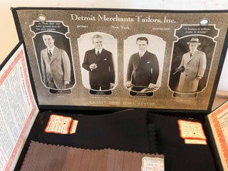 Detroit Merchants Tailors Traveling Salesman's case with sample and order forms