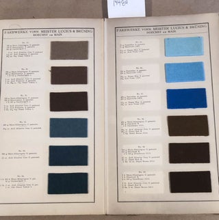 Unchromed one Bath Colours (colors) upon Wool of Farbwerke Vorm. Meister Lucius & Bruning Volume no. 587 (cicular no. 364) (only)