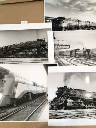 Item #17187 New York Central Rail Road Locomotives ca. 1960 5 - 11x14 Photographs. Gene Collora
