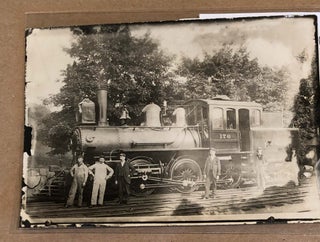 Item #17189 Boston and Maine Railway or Railroad Locomotive Photograph ca. 1880. Boston, Maine Rail
