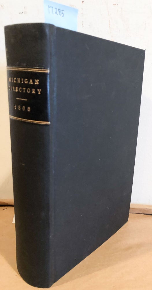 Item #17285 Michigan State Gazetteer and Business Directory for 1863 - 4 with 2 color adds. Charles F. Clark.
