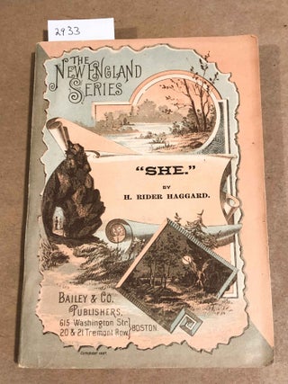 Item #2933 The New England Series "She" (old paperback). H. Rider Haggard