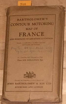 Bartholomew's Contour Motoring Map of France