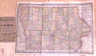 Item #3170 Indexed County and Township Pocket Map and Shippers' Guide of IOWA(1885). Rand McNally