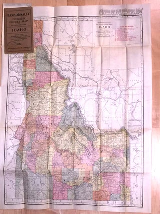 Item #3179 Indexed Pocket Map and Auto Road Guide of IDAHO (1919). Rand McNally