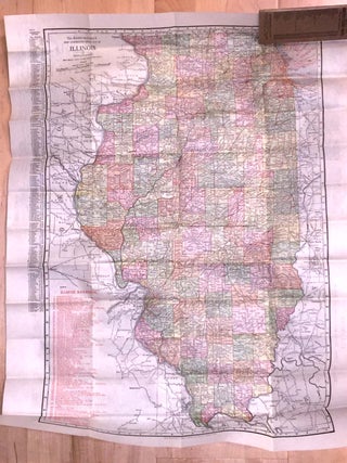 Item #3180 Vest Pocket Map of ILLINOIS (1914). Rand McNally