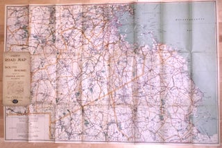 Item #3182 Cyclists' Road Map of the SOUTH SHORE and Part of Norfolk County Massachusetts (1905)....