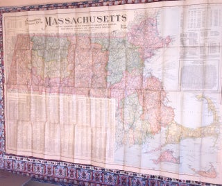 Item #3221 Scarborough's Topgraphic Map of Massachusetts. Scarborough