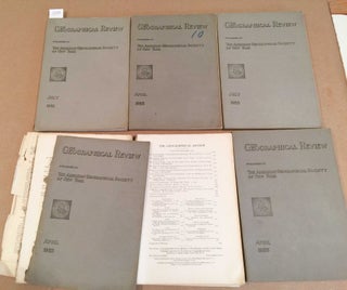 Item #3298 The Geographical Review (6 issues 1921- 1925
