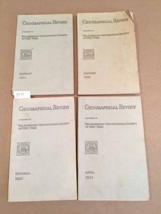 Item #3299 The Geographical Review (4 issues 1933- 1935