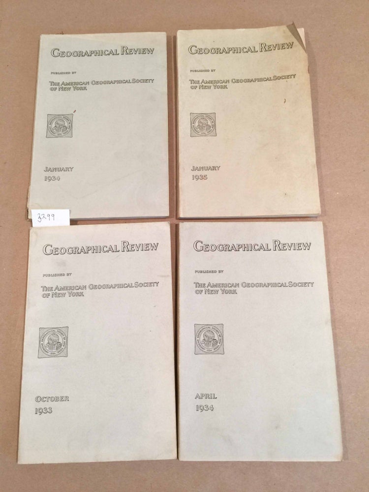Item #3299 The Geographical Review (4 issues 1933- 1935)