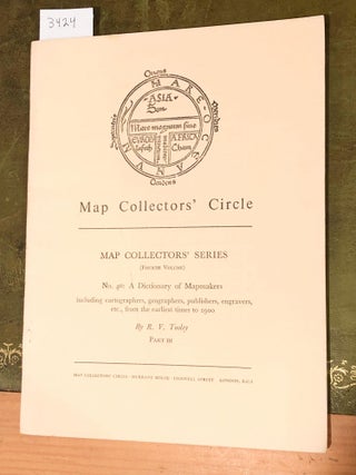 Item #3424 MAP COLLECTORS' CIRCLE No. 40 (1 issue) A Dictionary of Mapmakers Part III D to...