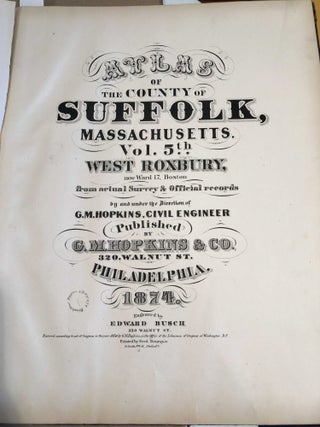 Atlas of the County of Suffolk, Massachusetts Vol. 5rt West Roxbury 1874