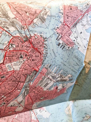 Item #3585 Wall Map Boston Area 1958. USGS