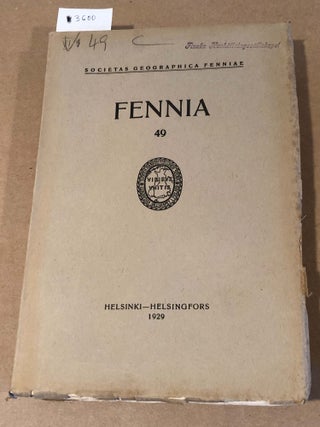 Item #3600 FENNIA 49 ( nos. 1 -4, 1929). K. Haataja V. Tanner
