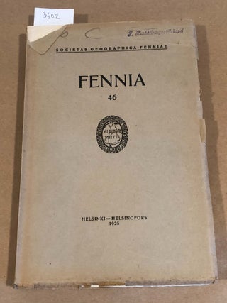 Item #3602 FENNIA 46 ( nos. 1 -3, 1925