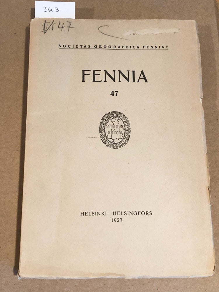 Item #3603 FENNIA 47 ( nos. 1 -14 , 1927)