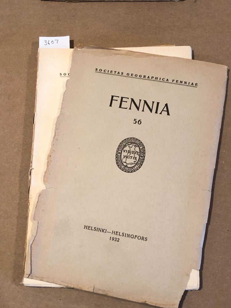 Item #3607 FENNIA 56 ( nos. 1 , 1932)