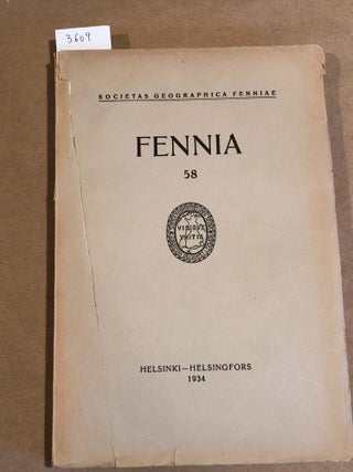 Item #3609 FENNIA 58 ( nos. 1 - 5 1934
