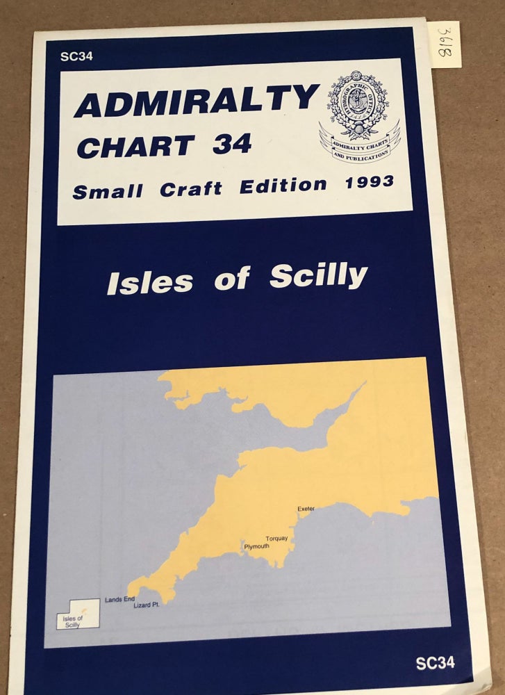 Item #3618 Admiralty Chart England West Coast Isles of Scilly small craft edition 1993. Hyrdrographic Office U. K.