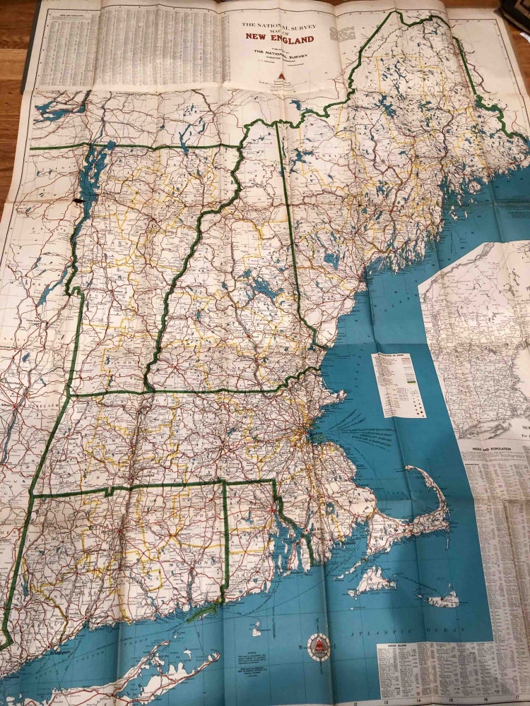 Item #3636 National Survey Map of New England. National Survey Co.