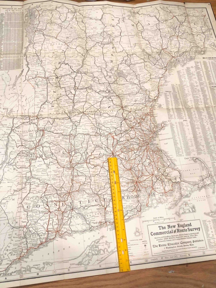 Item #3637 New England Commercial and Route Survey Map (1907). Home Educator Company.