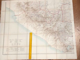 Item #3650 Schetskarte Palembang South Sumatra Map (1:300 000 in 4 sections). Dutch East India...