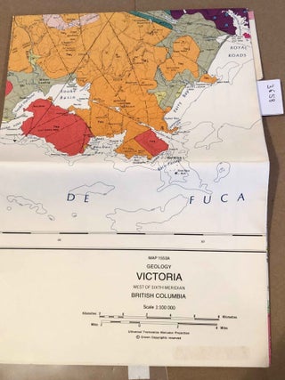 Item #3658 folded Map Geology of Victoria West of Sixth Meridian British Columbia. Geological...