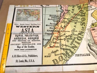 Item #3674 Eilers Sunday School Wall Map No. 4 Western Asia Showing Syria Palestine, Armenia,...