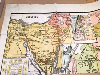 Eilers Sunday School Wall Map No. 4 Western Asia Showing Syria Palestine, Armenia, Assyria.... Map of the Exodus