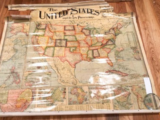 The United States and its New Possessions wall map 1900