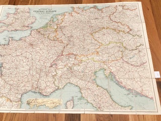 Bartholomew's Motoring Map of Central Europe Showing the best touring roads (1923)