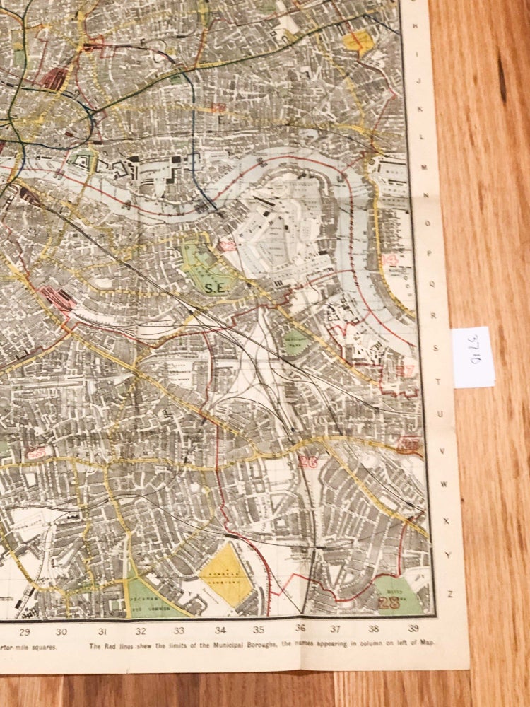 Item #3710 Maps of London and 25 Miles Around with visitors guide index to 7000 Streets. Grubel.