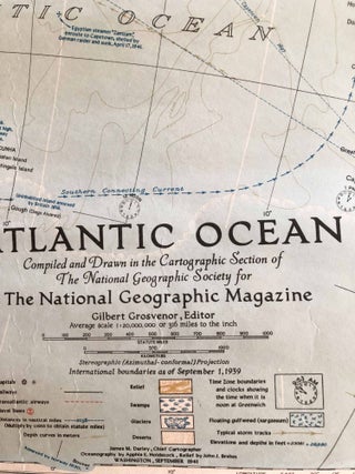 Map of the Atlantic Ocean 1941