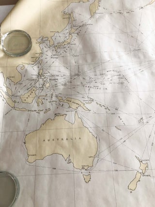 Item #3720 Strategic Plotting Chart of the North Atlantic Ocean giving shortest navigable...