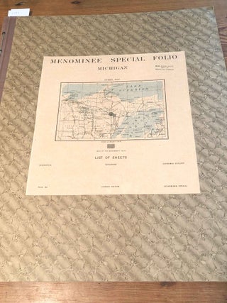 Item #3741 Folios of the Geologic Atlas of the United States Library Edition, Menominee...
