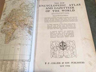 Item #3792 New Encyclopedic Atlas and Gazetteer of the World (1910). William Patten, J. E. Homans