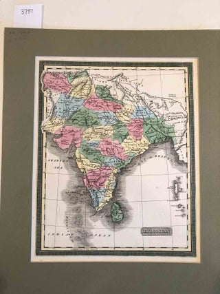 Item #3797 Map of HINDOOSTAN, India and Ceylon (Sri Lanka), Pakistan, Nepal, Tibet, etc. ca....