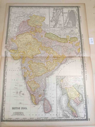 Item #3799 Map British India with Indo China inset from Indexed Atlas of the world. McNally Rand,...