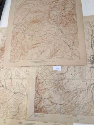 Item #3814 Three Topographic maps 1909, 1923 of La Plata, Pueblo, Spanish Peaks areas. Henry...