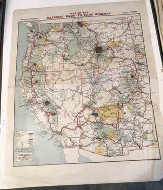 Item #3816 Map of National Park - To - Park Highway 1927. National Highways Association