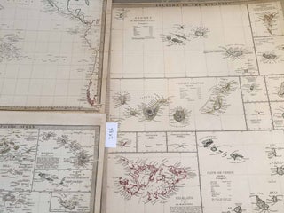 Item #3832 Three Maps Showing Islands in the Atlantic and Pacific 1836, 1840, Society for...