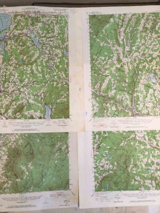 Item #3833 Topographic Maps Vermont Memphremagog, Hardwick, Lyndonville, Burke 1951, 1953 4...