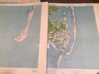 Item #3840 Topographic Map Chatham and Monomoy Point, Cape Cod MA , 1961 and 1964 2 maps. United...