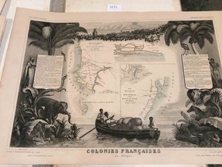 Item #3855 Atlas National Illustre Colonies Francaises en Afrique No. 91 (one page). Raimond...