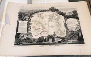 Item #3856 Atlas National Illustre Colonies Francaises en Amerique No. 92 (one page). Victor...