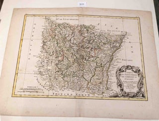 Item #3858 Carte des Gouvernements DE LORRAINE et D' ALSACE (1771). Arriset M. Bonne Mc de...