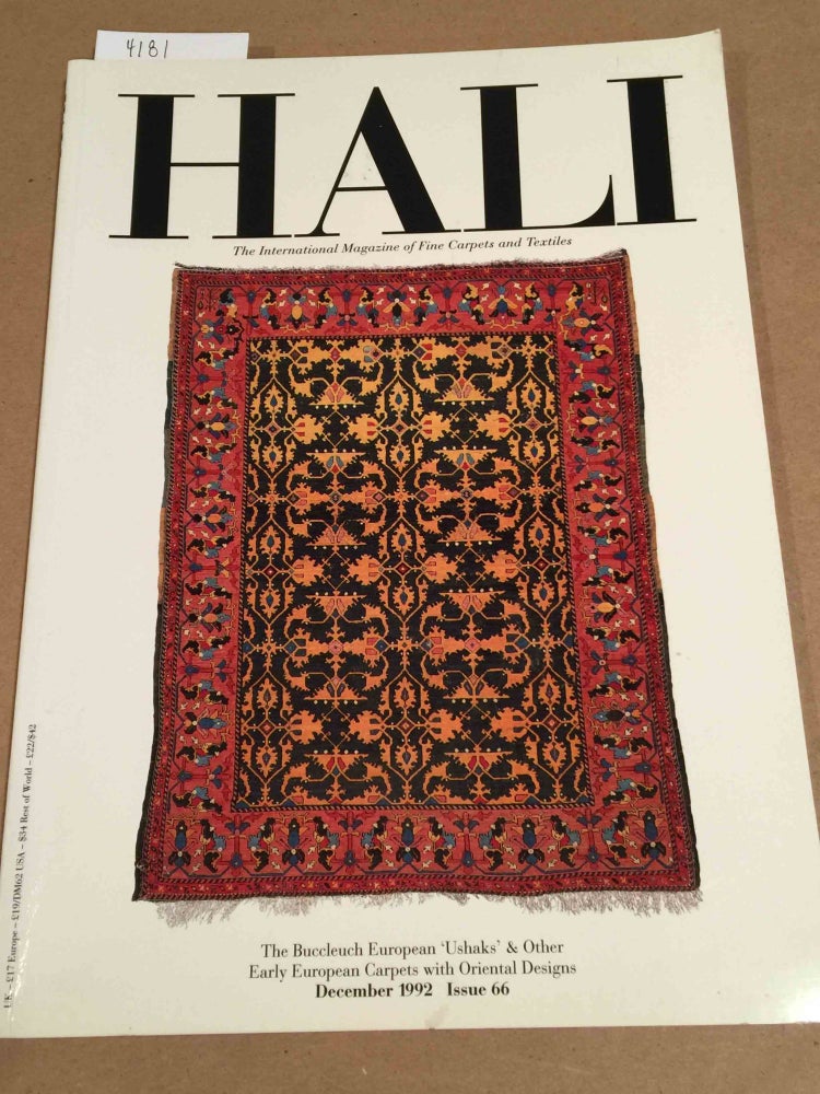 Item #4181 HALI The International Magazine of Fine Carpets and Textiles V. 14 No. 6 1992 issue 66. Alan Marcuson, publisher ed.