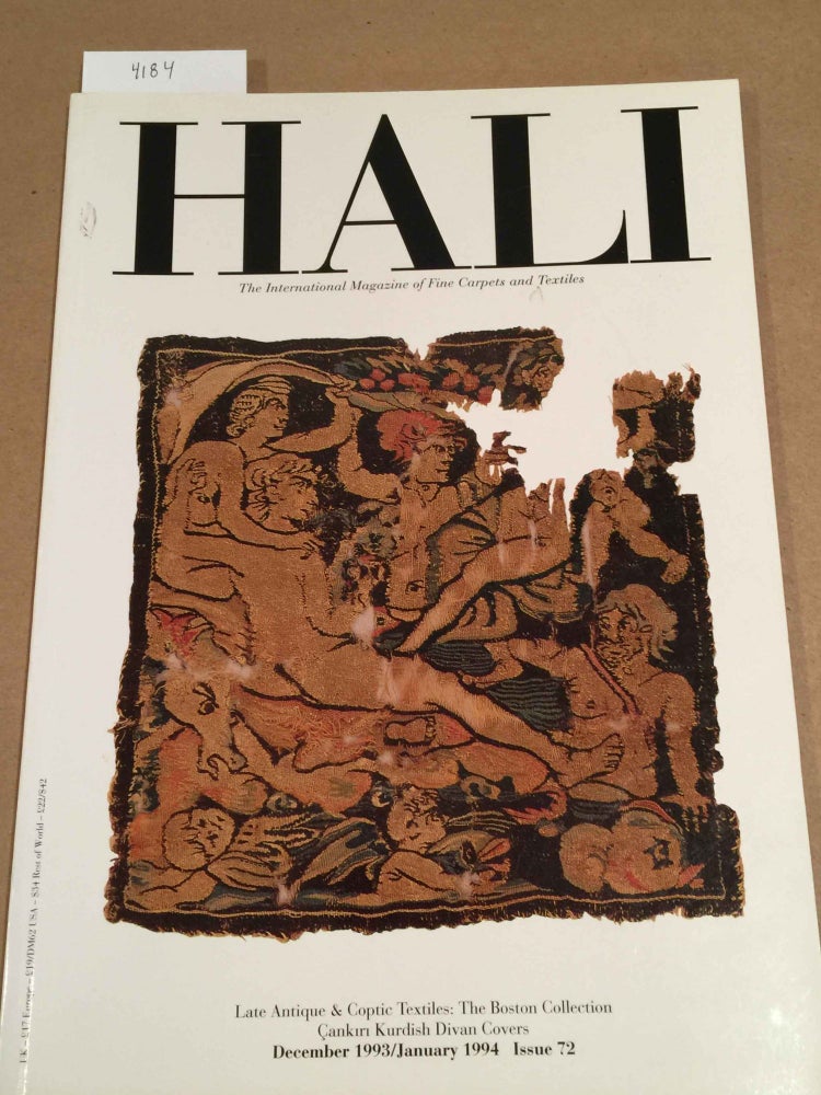 Item #4184 HALI The International Magazine of Fine Carpets and Textiles V. 15 No. 6 1993 issue 72. Alan Marcuson, publisher ed.