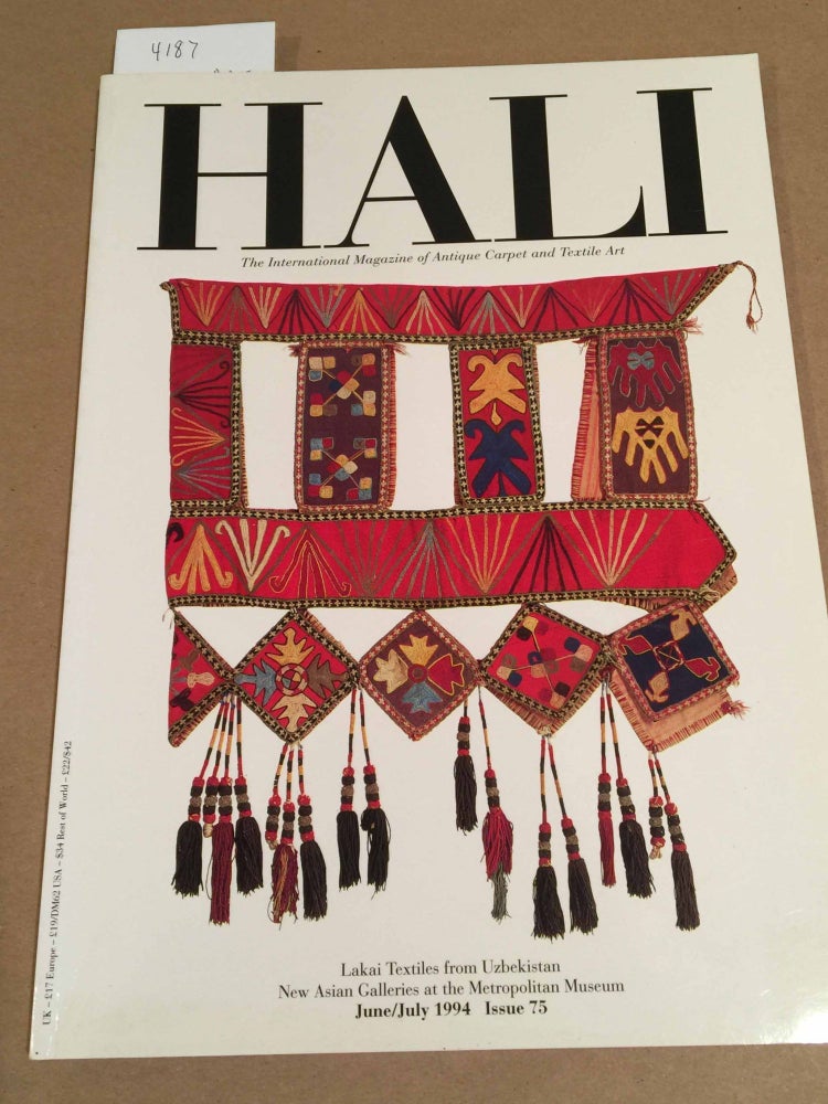 Item #4187 HALI The International Magazine of Antique Carpet and Textile Art V. 16 No. 3 1994 issue 75. Alan Marcuson, publisher ed.
